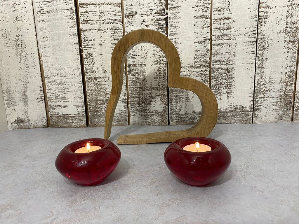 Scottish Oak Hollow Heart Ornament: Contemporary Wood Decor