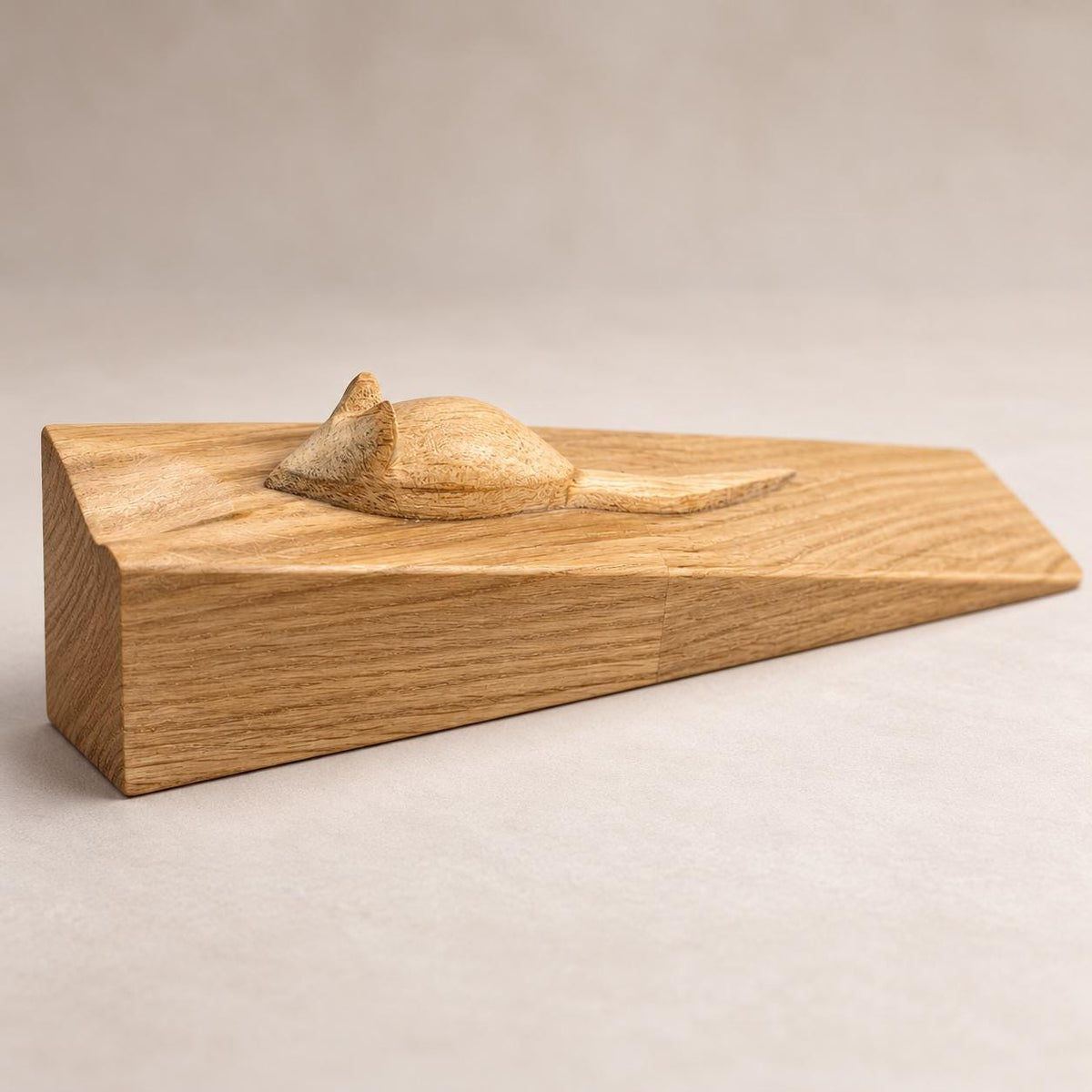 Handmade Wooden Mouse Doorstop | Solid Wood Door Wedge | Carved Mouse Home Décor | Rustic Gift | Unique Handmade Door Stop