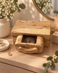 Handmade Spalted Wood Jewellery Box | Wooden Jewellery Storage Box with Drawer | Rustic Keepsake Box | Unique Handmade Gift